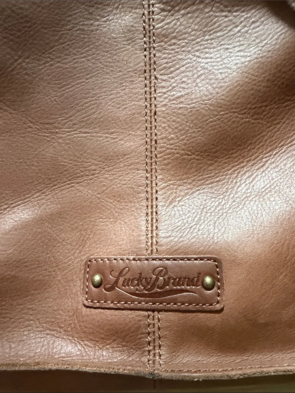 Lucky Brand Brown Leather Messenger Crossbody Bag